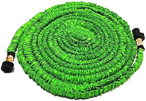 Wingogh Expandable Garden Hose - 50ft Expanding Pressure Garden Water Hose, Brass Fitting &amp; Triple Layer Latex Core &amp; Latest Improved Extra Strength Fabric Protection for All Your Watering Needs