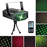 LED Laser Party Lights Projector Zacfton Led Stage Lights Mini Auto Flash RGB Sound Activated for Disco DJ Party Home Show Birthday Wedding Halloween Christmas Holiday Black (Black)