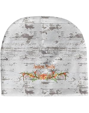 Floral Antler Baby Hat (Beanie) (Personalized)