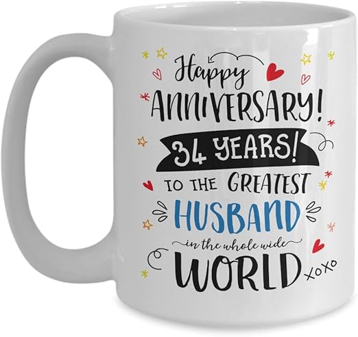 34 year anniversary gift for husband