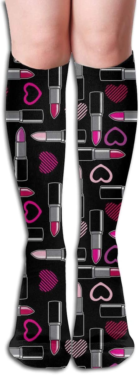 Lipstick Compression Socks For Women Casual Fashion Crew Socks