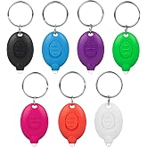 7 Pcs LED Keychain Flashlight Mini Keychain Light Ultra Bright Tiny Flashlight Small Portable Light Battery Powered with Key Ring for Outdoor Activities And Emergency Lightning, 7 Colors of Shells