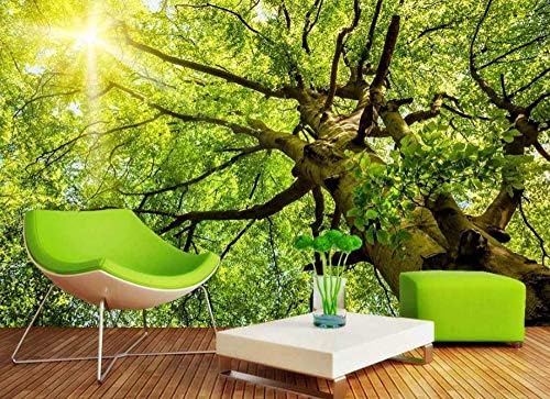 Mhdxmp Custom Photo Wallpaper 3D Living Room Wall Murals Sunny Trees Greenery Tv Backdrop Wallpaper for Walls 3 D -350X250CM