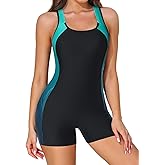 beautyin Swimsuit Women Boyleg One Piece Water Aerobic Competitive Bathing Suit
