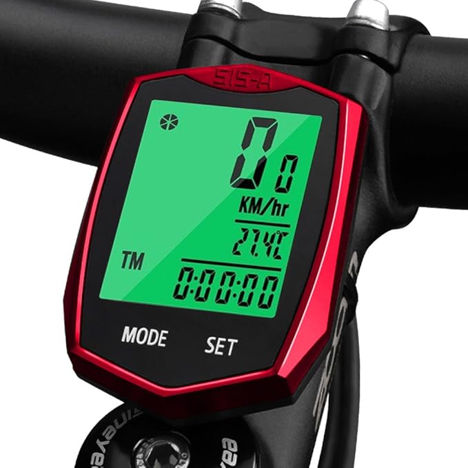 KOROSTRO Wasserdicht Fahrradcomputer Kabellos Tachometer LCD Backlight Drahtloser Sport Fahrrad Computer Kilometerzähler Radc