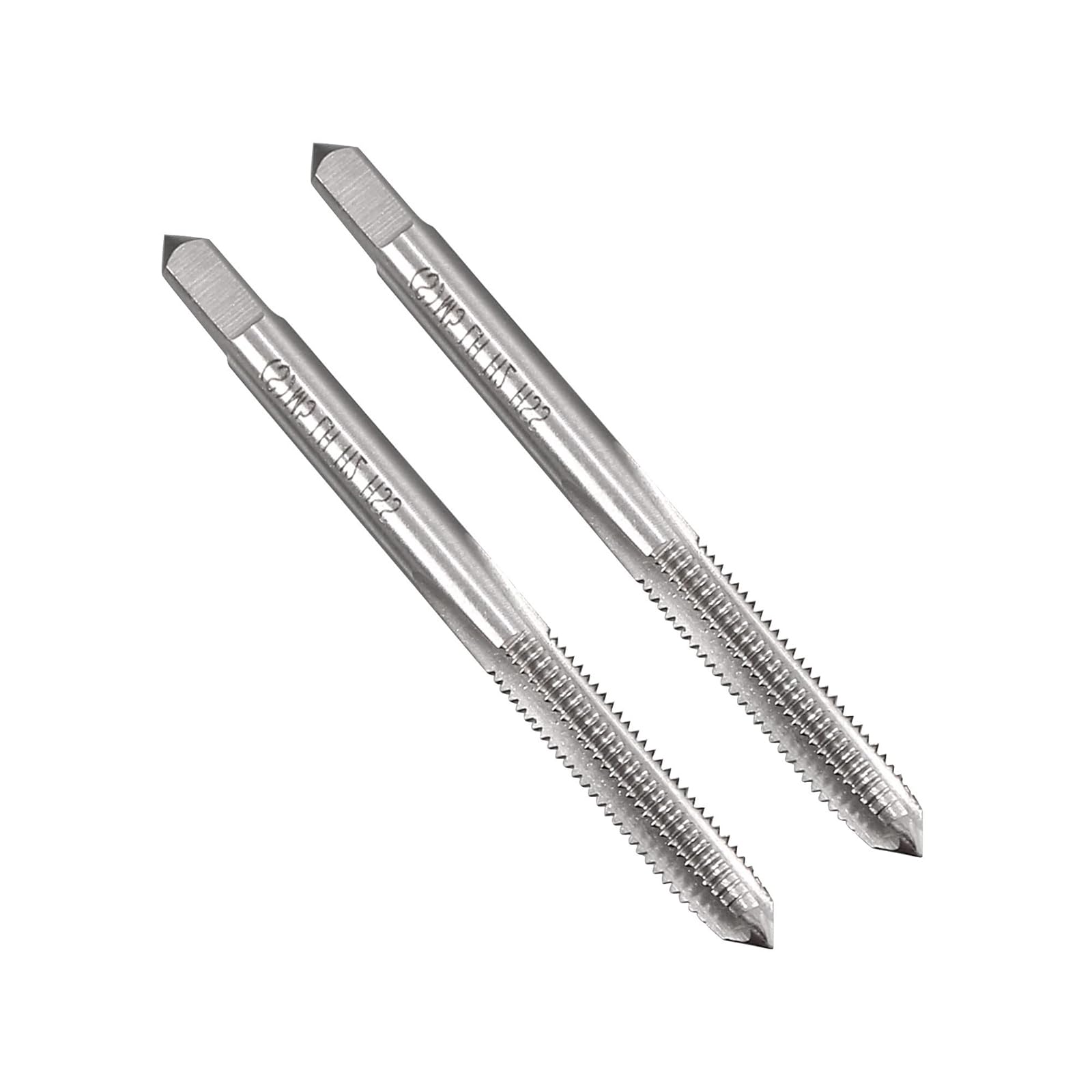 MACHSWON Metric Taps M5 x 0.8mm, for Threading Machine and Electric Drills, H2 High Speed Steel Ti-Coated, Right Hand Thread Plug Tap Threading Tapping Tool, 2pcs — image 1
