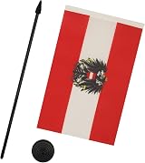 AZ FLAG Austria Table Flag 5x8 in Eagle Coat of Arms Desk Flag view 3