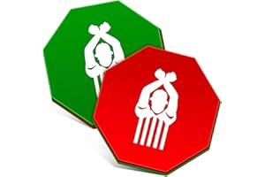 Deekin Red and Green Wrestling Referee Gear Flip Coin - Pliable Plastic Disc for Match Training and Professional Use