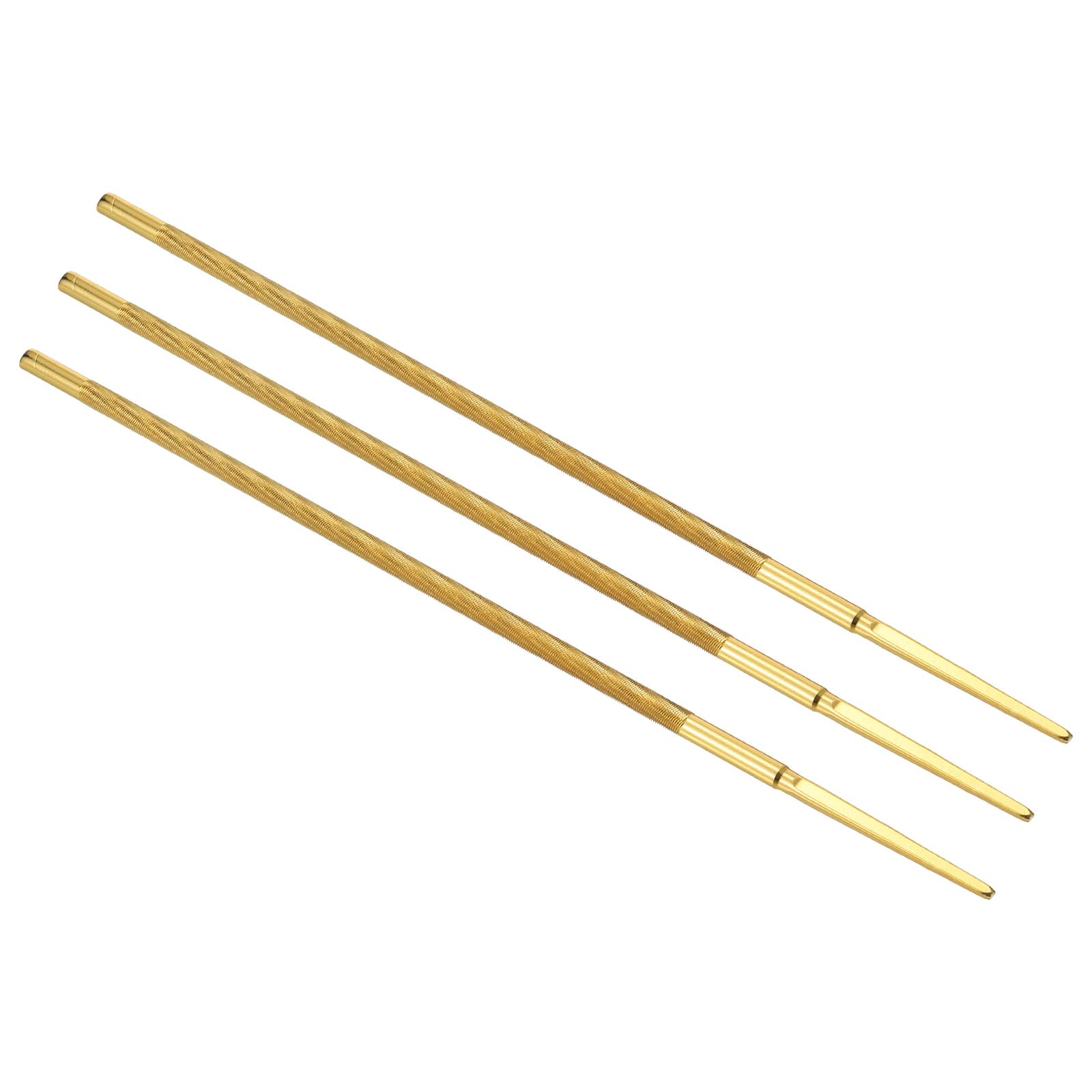 PATIKIL Chainsaw Chain Sharpening File, 3 Pack 7/32-Inch (5.5 mm) Round Chain Saw Sharpener Tool for Chainsaw, Gold