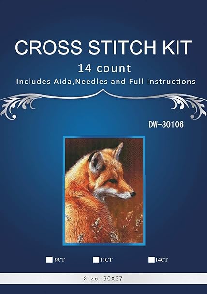 Amazon Com Zamtac Decoration Bedroom Decor Fox 14ct Cross Stitch