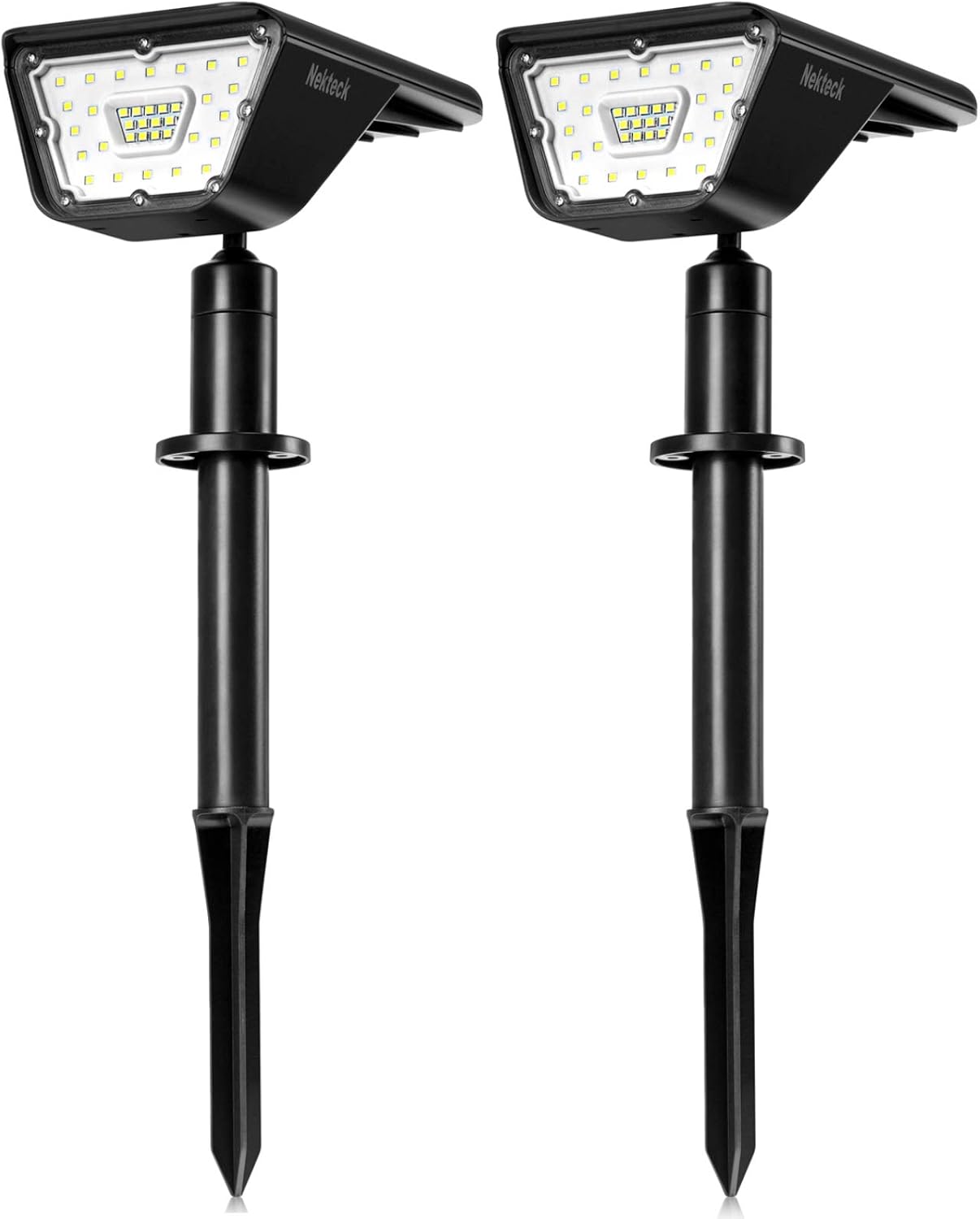 solar lights outdoor on Nekteck Solar Lights Outdoor 35 Led Ip65 Waterproof Wireless Solar Spotlights Solar Powered Wall Lights Decorative For Yard Garden Driveway Porch Pool Patio Cold White Adjustable 2 Pack Amazon Com