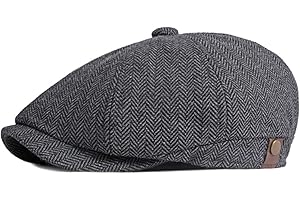 FREEBIRD99 Newsboy Herringbone Ivy Irish Flat Cap Paperboy Cabbie Gatsby Hat