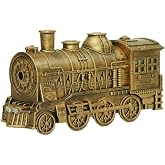 URFunModel 300ML Vintage Steam Train Arom Essential Oil Diffuser RC Humidifier with 2-Color LED Light/2 Mist Modes/Standard US Power Supply, Home Decor Gift