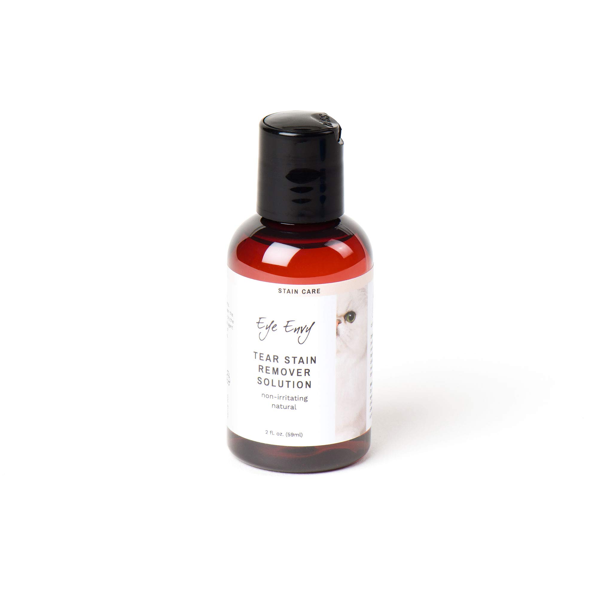 Eye Envy Tear Stain Remover Solution for Cats|100% Natural and Safe|Recommended by Breeders/vets/cat fanciers/Groomers|Contains colloidal Silver, 2oz