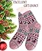 EBMORE Women Slipper Fuzzy Socks Fluffy Cozy Cabin Warm Winter Soft Thick Comfy Fleece Christmas Anti Slip Home Stocking Stuffer(Light Purple)