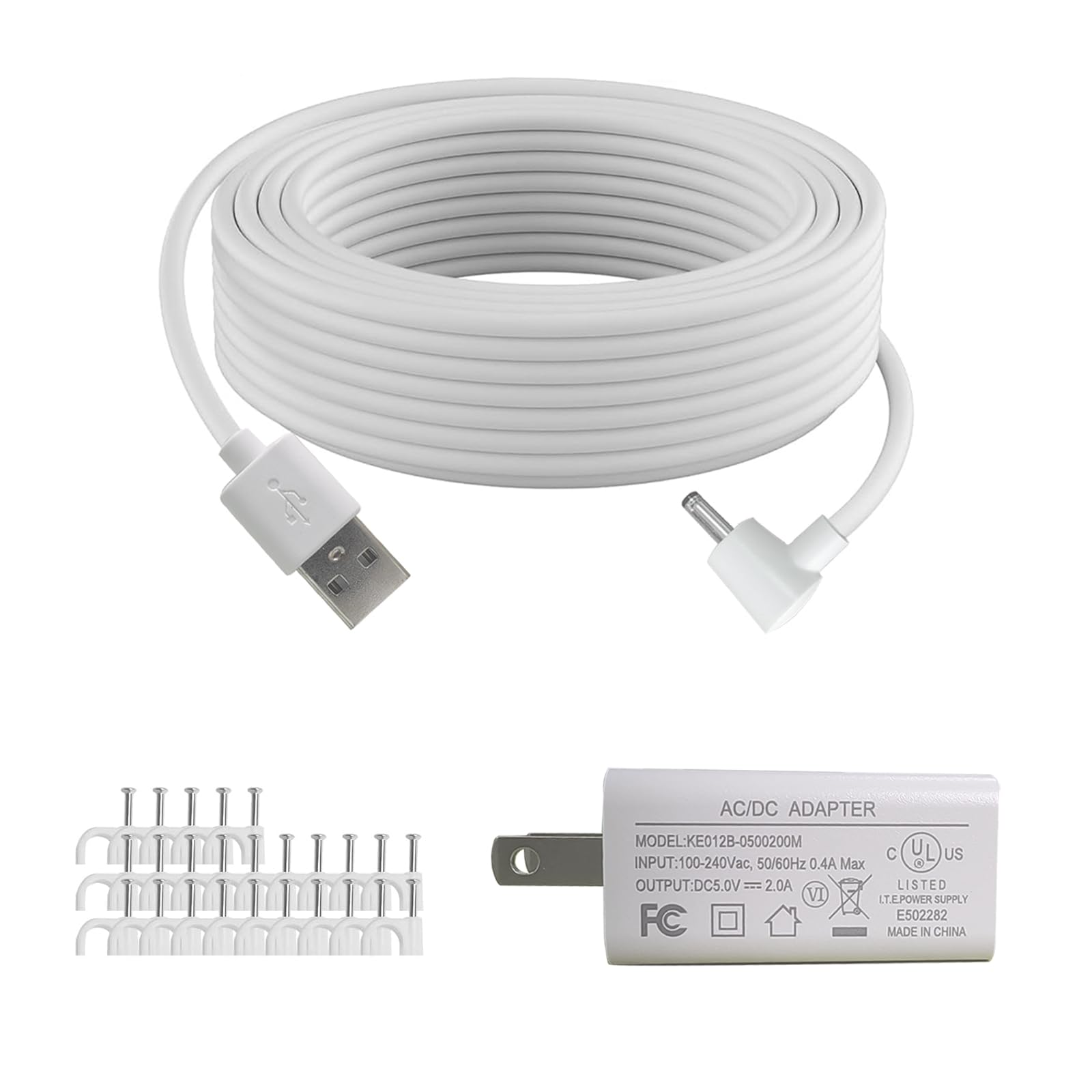 Photo 1 of NSGWKZD Power Cord for Ring Stick Up Cam/Ring Plug-in 3rd Gen/2nd Gen & Ring Pan Tilt Stick Up Camera Charger Adapter, Extension Cable 16 FT
