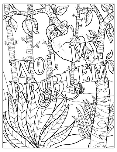Fuck Off, I'm Coloring: Unwind with 50 Obnoxiously Fun Swear Word Coloring Pages (Funny Activity Book, Adult Coloring Books, Curse Words, Swear Humor, Profanity Activity, Funny Gift Book) - Thumbnail 4