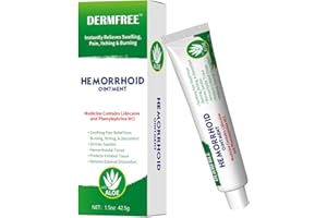 DERMFREE Hemorrhoid Treatment,Hemorrhoid & Fissure Ointment Cream with Lidocaine and Phenylephrine for Fast Acting Relief of Pain, Swelling, Discomfort, and Itching,Rapid Relief Ointment(1.5Oz)