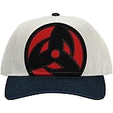 Bioworld Naruto Anime Kakashi Sharingan Character Billboard Logo Embroidered Snapback Hat for Men White
