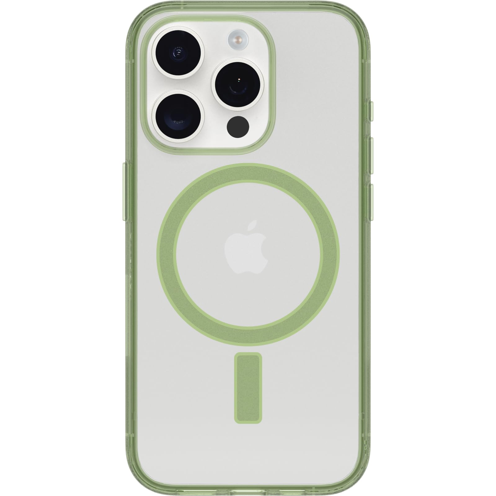 OtterBox Clear case with Colorful Grip Edge case for iPhone 15 Pro - Moray (Green)