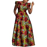 LONLISCO African Dresses for Women Slim Sexy Skirt African Print for Daily Party