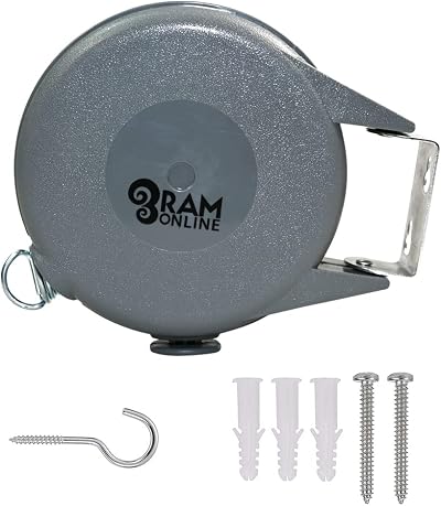 RAM Heavy Duty 15M Retractable Clothes Line for Outdoor Use
