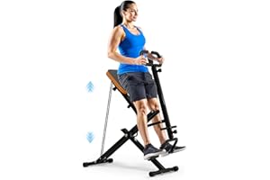 Canisflax Deep Squat Machine Trainer, Rowing Machine for Home, Easy Setup & Foldable Exercise Equipment with Adjustable Resistance, Glute Trainer Machine, Abs & Leg Home Workout Machine