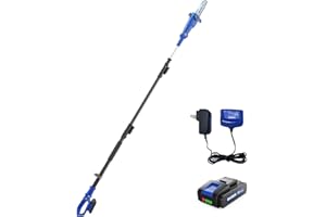 WILD BADGER POWER Cordless Pole Saw 20V 8'' Electric 2.0Ah with Telescoping Pole, 0° to 30° Adjustable Head, Battery and Charger included