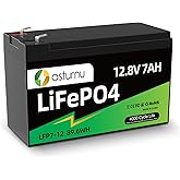 12V 7Ah(8Ah) Lithium Battery, LiFePO4 Battery, 4000+ Deep Cycle Lithium Iron Phosphate Rechargeable Batteries, Built-in BMS, Ideal for Replacing Most Backup Power, Lighting, Fish Finder, Ride on Toys