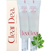 ClearDea Minari Calming Gel Serum Duo for face – K-Beauty Hydrating & Soothing Face Serum with Korean Water Parsley, Green Tea, Mugwort & Lemon Balm Extracts, 30ml * 2ea / 1.01oz * 2ea