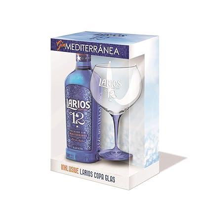 Larios 12 Botanicals Premium Gin 40% Vol. 0,7 l Geschenkpack mit Copa Glas