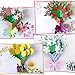 Dearjana Flower Pop Up Cards 3D, Flower Greeting Card with Envelopes for All Occasions, Assorted 4 Flower Cards for Thanksgiving Birthday Christmas Valentine's Day Gift…
