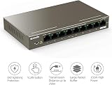 Tenda TEF1109P-8-102W 9-Port 100Mbps PoE Switch 802.3af/at 102W VLAN 6kV view 2
