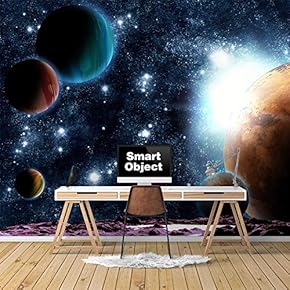 Wall Murals for Bedroom Great Universe Giant Planets Removable Wallpaper Peel and Stick Wall Stickers - 66x96 inches