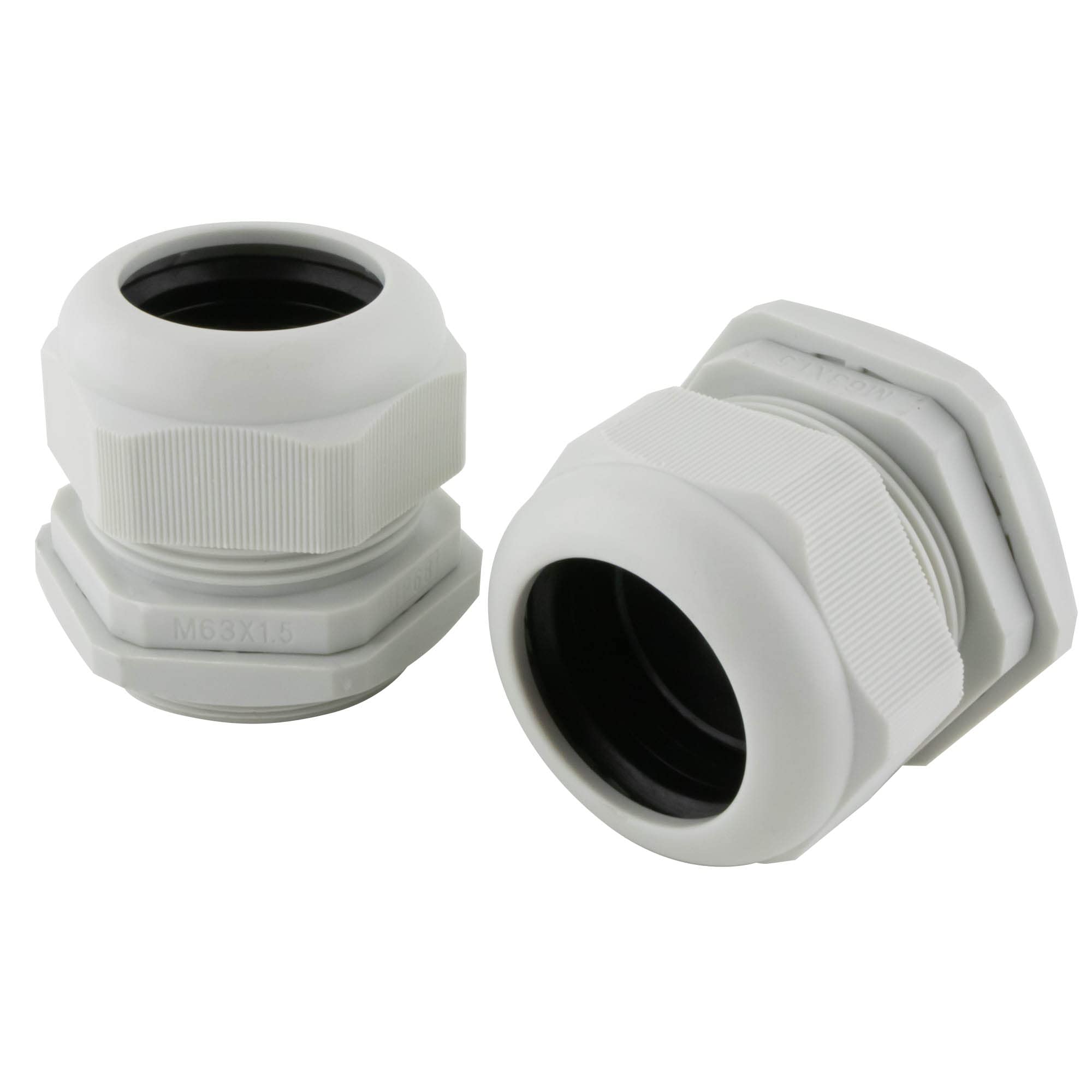 SeKi 10 x Cable Glands M63 37-44 mm, Waterproof IP67 Metric Cable Gland, Grey (RAL7035), Also Suitable for PG48 — image 1