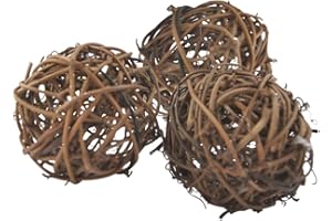 Ougual 10pcs Wicker Dried Vine Balls Table Wedding Party X-mas Garden Diameter 2.4 Inch 6cm