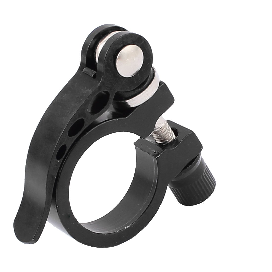 sourcing map Road MTB Seatpost Clamp Bicycle Cycling Bike Pipe Clamps 30mm Black