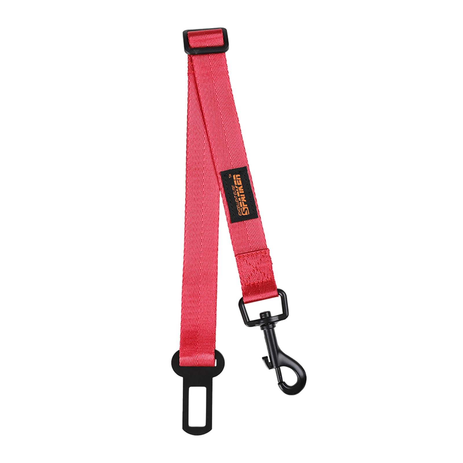 EXCELLENT ELITE SPANKER Dog Car Seatbelts Restraint Adjustable Pet Seat Belt for Vehicle with Durable Nylon zinc alloy Hook& Buckle for Dogs, Cats and Pets(Red)