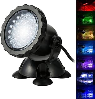 BLOOMWIN 3.5W IP68 RGB Unterwasserbeleuchtung, 220V Unterwasserlicht Poolbeleuchtung Brunnen Lampe für Garten, Rasen, Gartenteich, Brunnen, Aquarium, Gartenteich