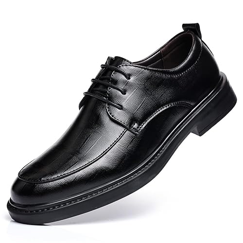 TBDZBXT Men's Dress Shoes Casual Oxford Lace-up Fashion Business Formal Shoes Black 44