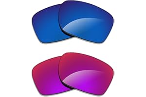 Alphax 2 Pair Polarized Replacement Lenses for Spy Optic Frazier Sunglasses- Deep Water+Midnight Sun