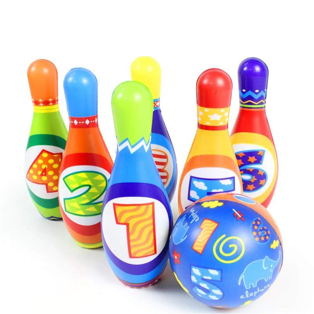 Kids Bowling Play Set Bowling Toy Set Game Colorful Plastic Bowling ...