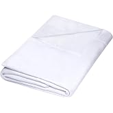 ZPECC King Flat Sheets Only White 1 Pack, Color-Coded Hem Threads | 105x102 Easy Sort Top Bed Sheet Soft Durable Hypoallergenic Brushed Microfiber for Hotel Airb&amp;bs Essentials for Hosts