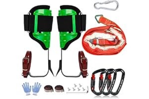 MITOJOSYEER Tree Climbing Spikes for Logging Adjustable Tree Climbing Gear Tree Climbing Kit for Climbers Logging Fruit Picking Hunting