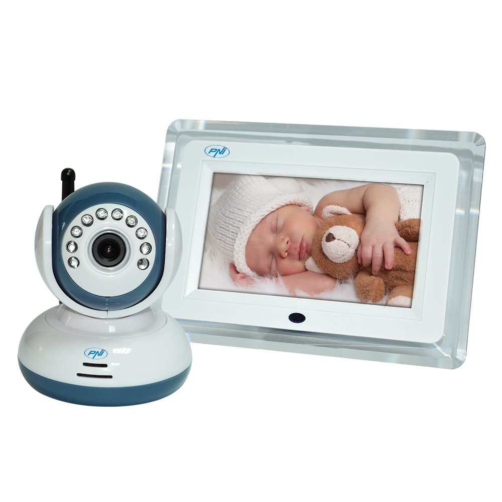 Wireless Video Baby Monitor PNI B7000 7 inch LCD Screen, Night Vision