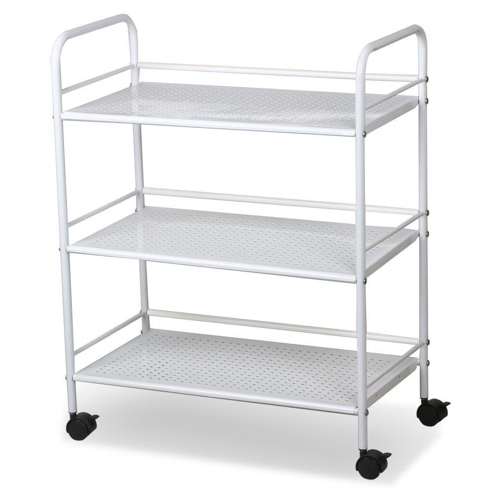 World Pride Rolling Salon Trolley Cart, 3 Tier, White: Beauty