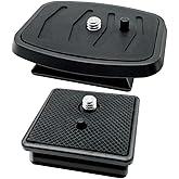 IOUALEY 2 Pack 41mm and 43mm Tripod Quick Release Plate Camera Mounting Adapter, 2 Sizes QR Plate Camera Tripod Ball Head Par