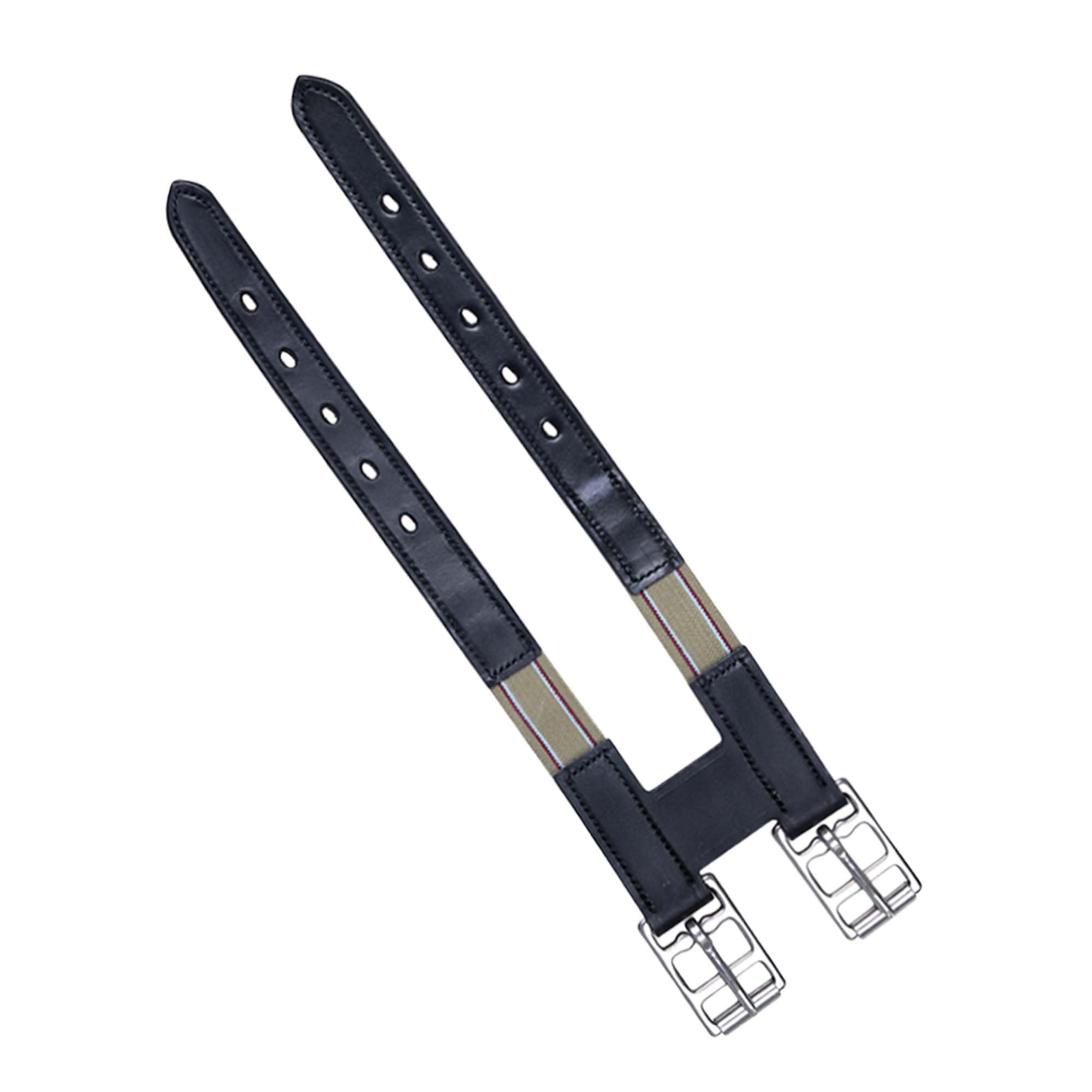 SIE Leather Horse Elastic Girth Extension/Extenders (Black)