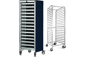 Wulbesin Bread Pan Rack Cover,28" Lx23 Wx64 H (Navy Blue, 28 “ x 23 ” x 64 ")