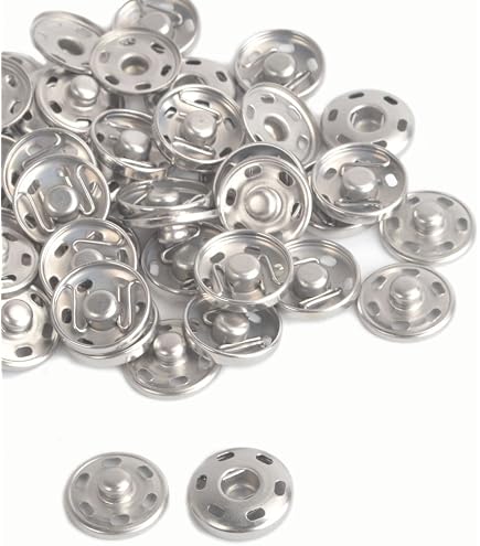50 Sets Snap Fasteners, Sew-On Snaps Buttons 3/4" 19mm - Copper Press Studs For Clothing, Hats, Bags & DIY - View #3